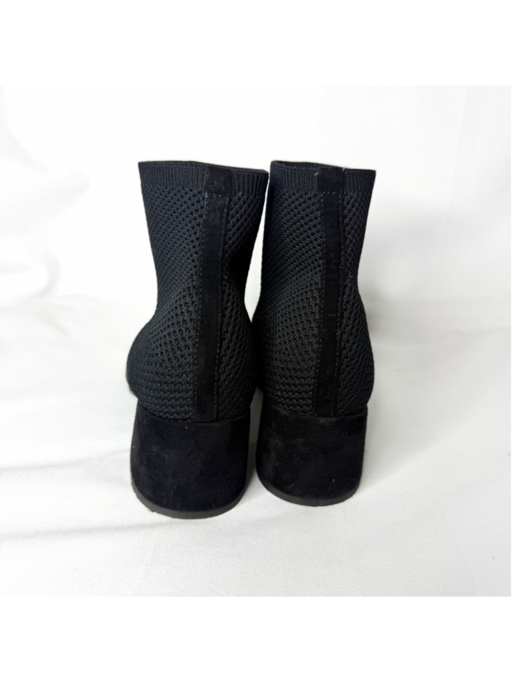 Women's Eileen Fisher Black Knit Sock Ankle Boots Size 9 - Picture 5 of 7